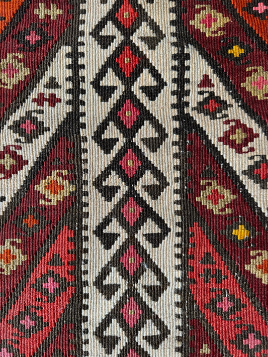 Handmade Anatolian Kilim Pillow/Rug - Erzincan Origin