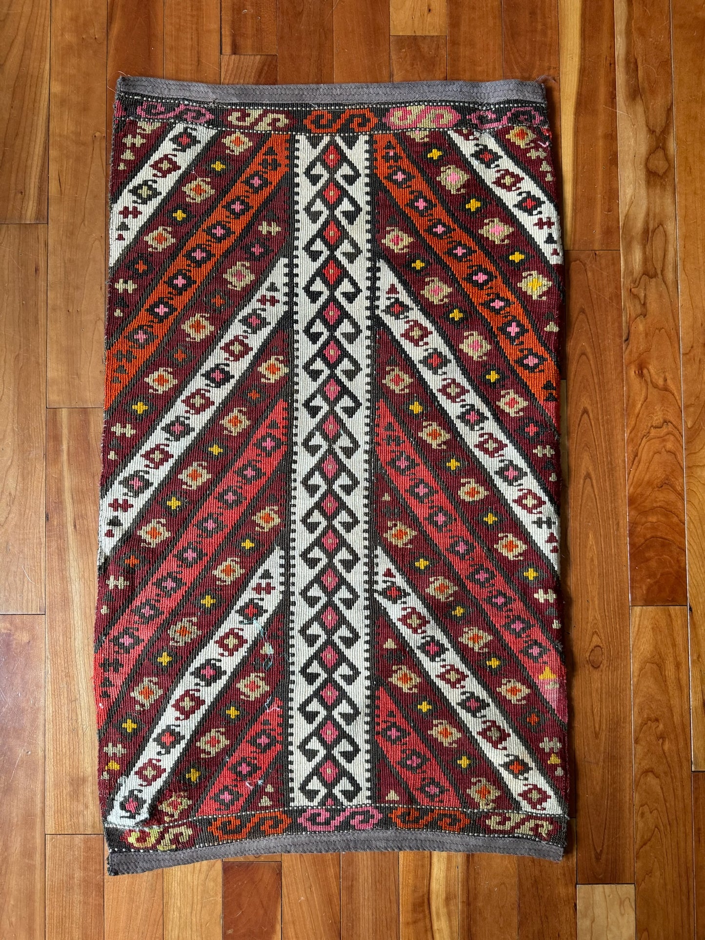 Handmade Anatolian Kilim Pillow/Rug - Erzincan Origin