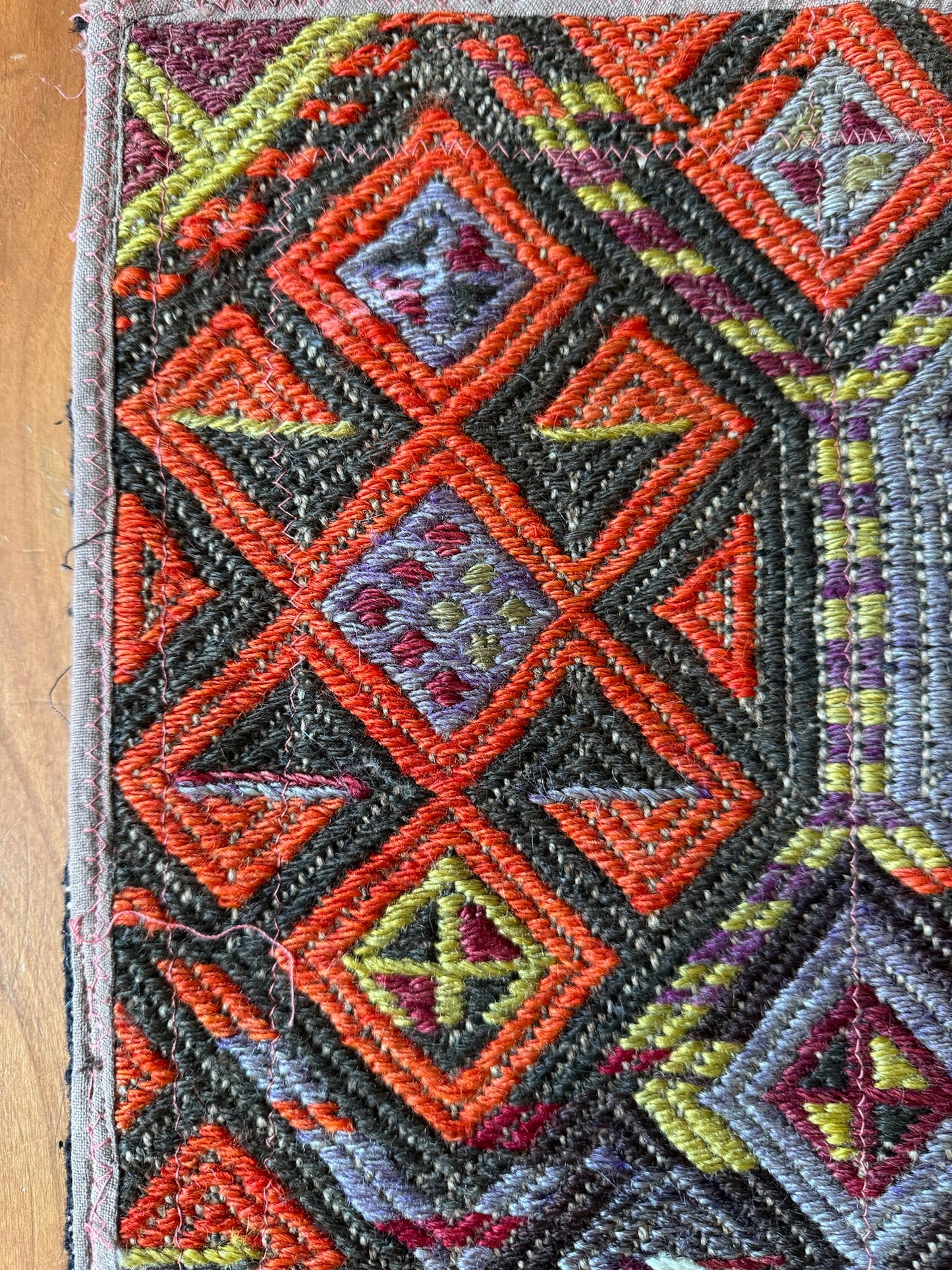 Antique Cama Kilim Accent Pillow – Authentic Tiny Treasure for Your Home