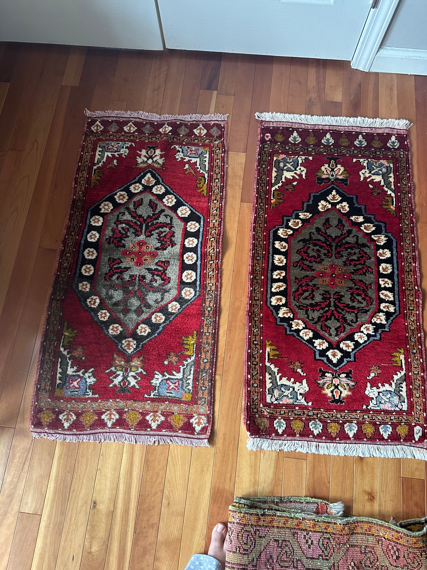 One-of-a-Kind Kirsehir Anatolian Antique Handwoven Rug Pair 1