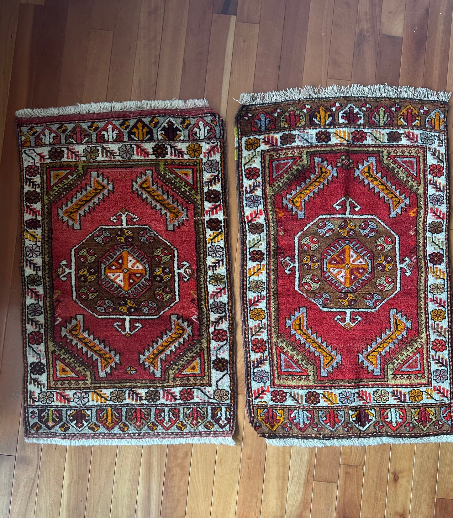 Rare Matching Pair of Kirsehir Anatolian Handwoven Rugs 1